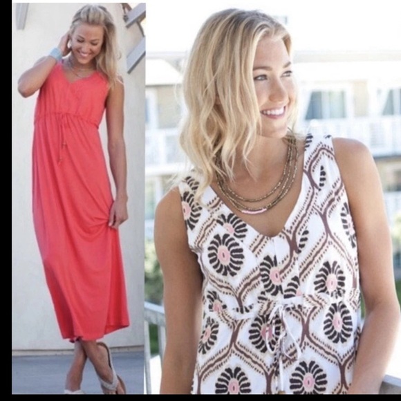 Fresh Produce Napa Beachcomber Maxi Dress XXL Dark Navy  South Beach Tie Front - Picture 2 of 10